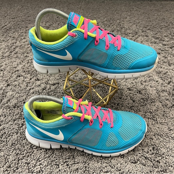 Nike Flex 2014 RN GS ‘Clearwater’ Running Sneakers US Size 6Y Shoes 642755-401 - Picture 1 of 10